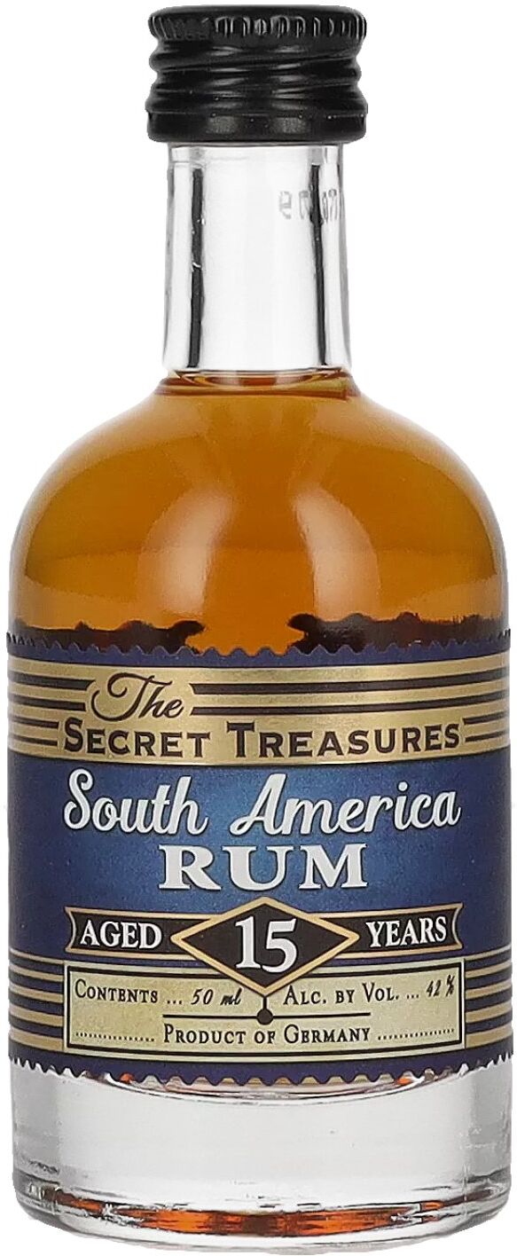 The Secret Treasures 15 Years Old South America Rum 42% Vol. 0,05l