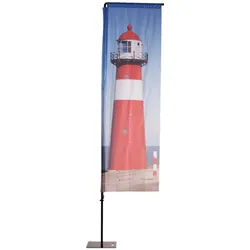 Beachflag Alu QuadratForm 265cm Druck