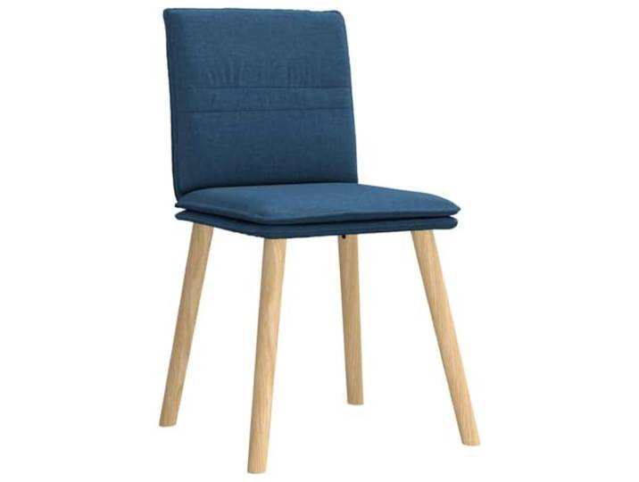KTHLBRH Esszimmerstühle 6 Stück Blau aus Stoff Gestell aus Metall und Holz, Polsterung aus Schaumstoff, 110 kg, für Esszimmer