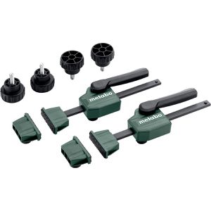 Metabo Werktischspanner 630137000, Waagrecht-Niederzugspanner, Bankhaken, 8-teilig