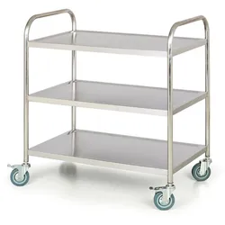 Edelstahl-Etagenwagen, 3 Etagen, 860 x 540 mm