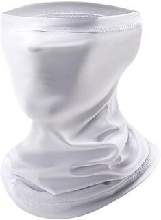 Lush Living Finds Ice Silk Cooling Face Mask UV Protection Neck Gaiter For Cycling, Fishing & Motorcycling white