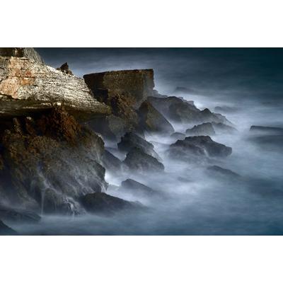 Fototapete PAPERMOON "Neblige Bucht", bunt, B:4m L:2,6m, Vlies, Tapeten