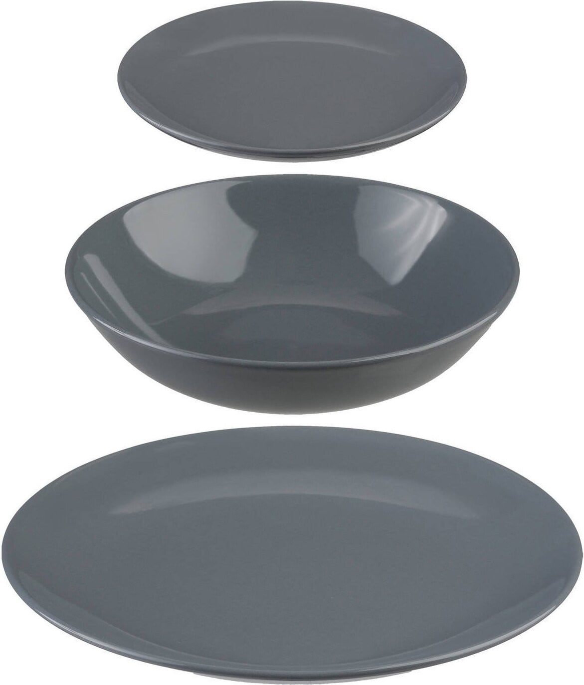 Big Buy Cooking Secret de Gourmet servies, 18-delig, grijs keramiek