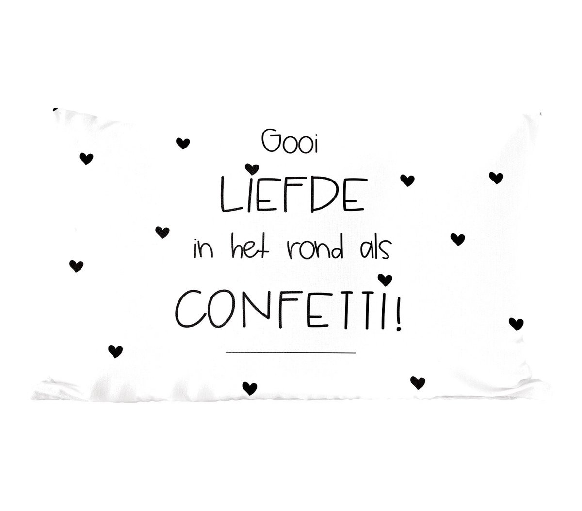 PillowMonkey Sierkussen Liefde Quotes - 50 x 30 cm