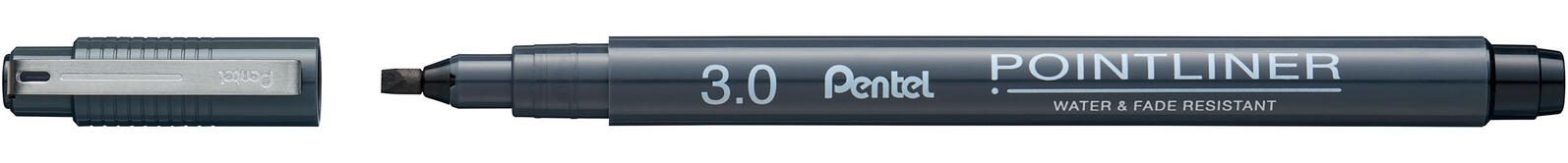 Pentel Pointliner Fineliner 3.0 mm Schwarz S20P-C30A