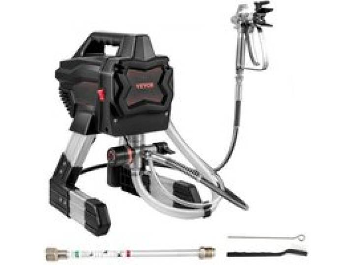 VEVOR Machine de Pulvérisation 650 W Pulvérisateur sans Air Pulvérisateur Peinture 1,1 L/min Haute Pression 2900 PSI Pistolet Peinture Électrique avec Tuyau 7,5 m pour Peinture Intérieure Extérieure