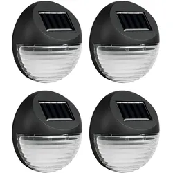 HI, Gartenbeleuchtung, 8er-Set Solar LED Wandleuchte & Zaunleuchte (IP44)