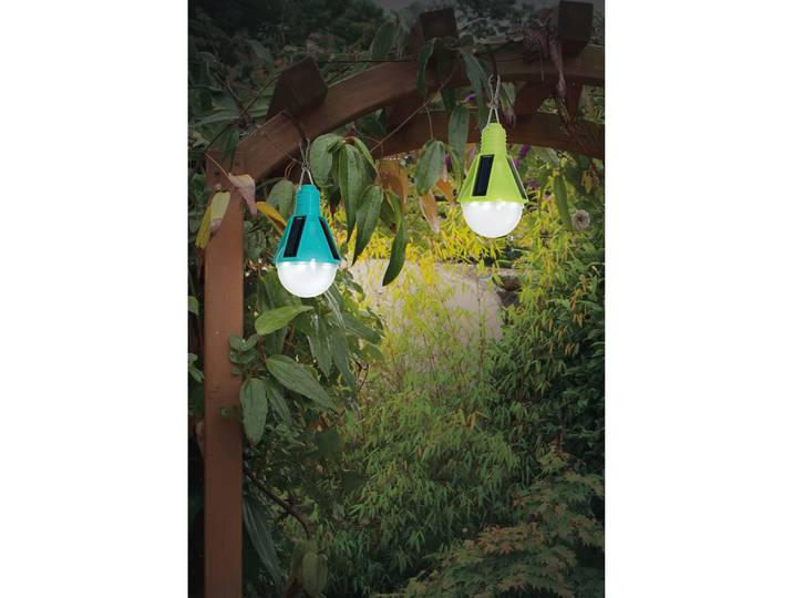 Lanternes solaires Sora lot de 2 7 x 13 x 7cm Turquoise/Turquoise