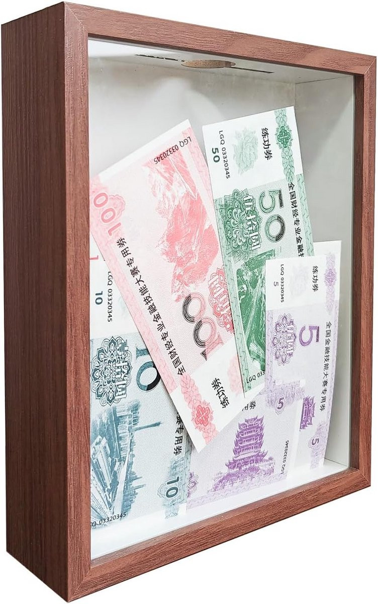 Fotolijst Herinneringenbox met Slot - Muurmonteerbare Ticket Stub Display Koffer