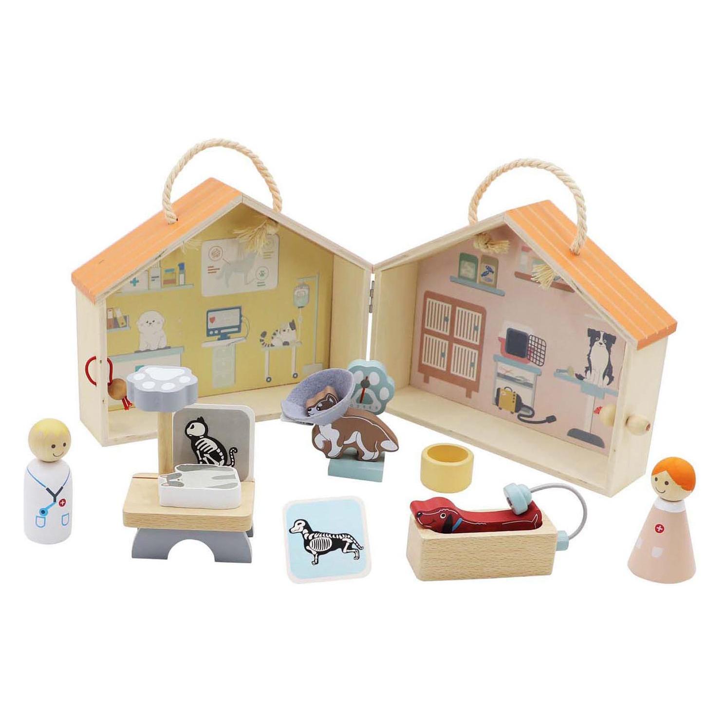Lobbes Tierarzt-Spielset aus Holz, 13-tlg. (66853490)