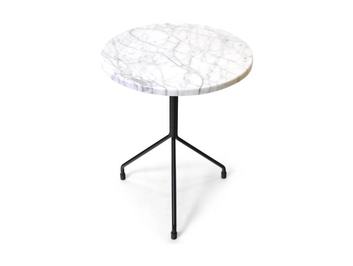 OX Denmarq Table d appoint Allforone White carrara-black, Ø40 cm'