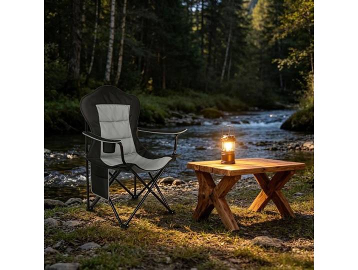 Chaise pliante extérieure - Pliable et portable - Tissu Oxford 600D - Cadre en fer antirouille