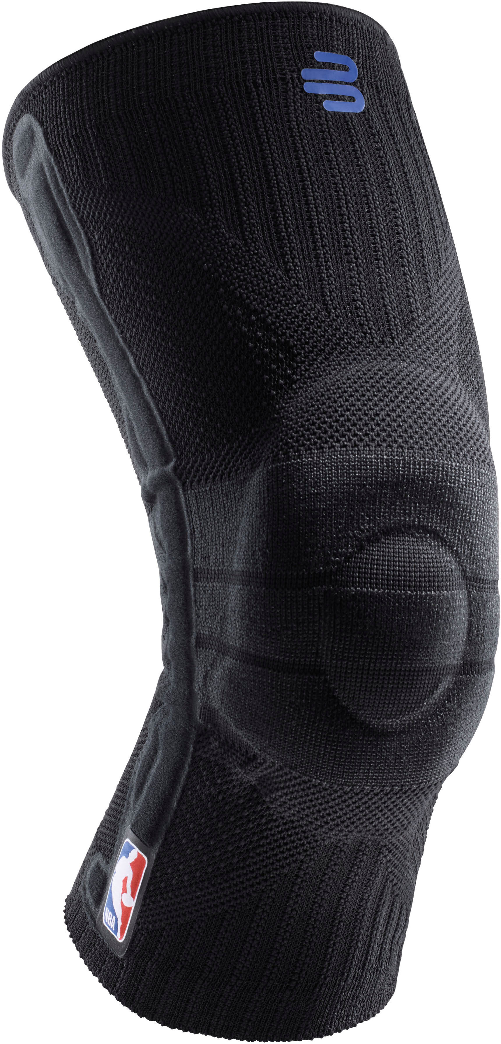 Kniebandage BAUERFEIND "NBA Sports Knee Support", Gr. S, schwarz, Obermaterial: 57% Baumwolle, 41% Polyester, 2% Elasthan, Bandagen Kniebandage, atmungsaktives Material, aus Baumwolle, Polyester und Elasthan schwarz S