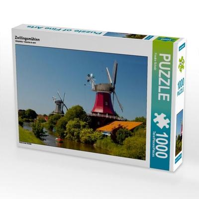 CALVENDO Puzzle Zwillingsmühlen | 1000 Teile Lege-Größe 64x48cm Foto-Puzzle für glückliche Stunden