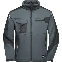 Softshelljacke "JN844" - S - carbon/black