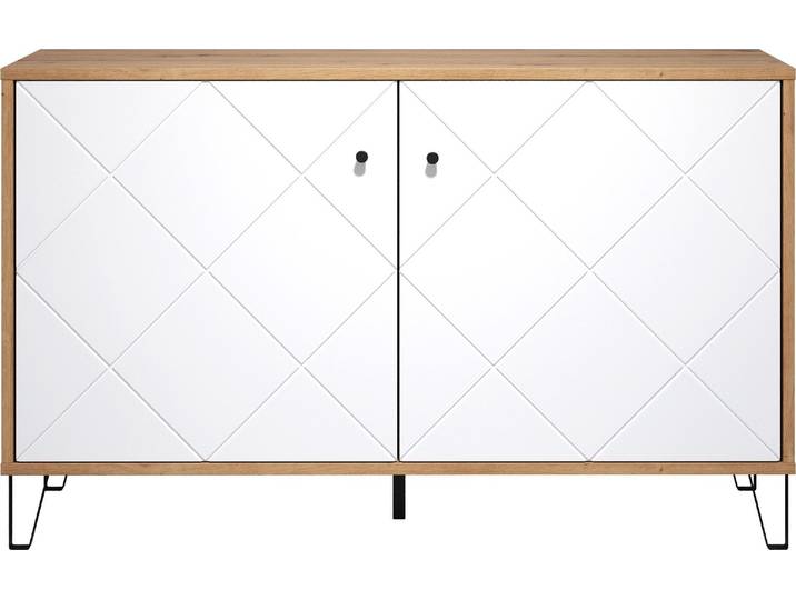 CALICOSY - Buffet 2 portesReproduction chêne artisan L123 cm - Touch