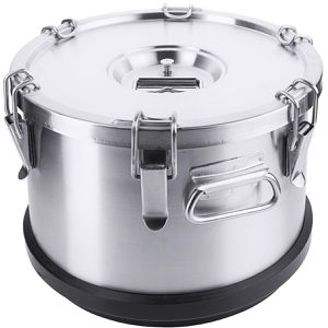 Contacto Thermobehälter 3086/010, Edelstahl, hält stundenlang warm, silber, auslaufsicher, 10 Liter