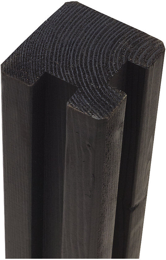 kaiserkraft Profilpfosten, Ecke, 2 Spuren, Höhe 1880 mm, schwarz