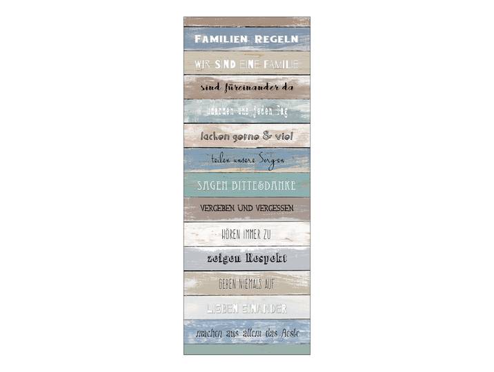 Tableau Règles colorées I Cadre : panneau de fibres de bois MDF Revêtement : toile Bleu/Beige/Marron 27 x 77 x 2cm