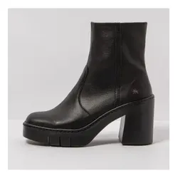 Art für Damen. 119741101003_001 1974 Nappaleder-Stiefeletten schwarz -Höhe Absatz 9cm (38), 8 bis 10 cm, Reißverschluss, Lässig