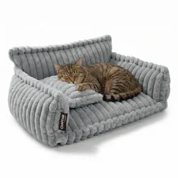 Haustiersofa 'Chaffar' - M (80cm) / Lichtgrau - Lichtgrau - M (80cm)