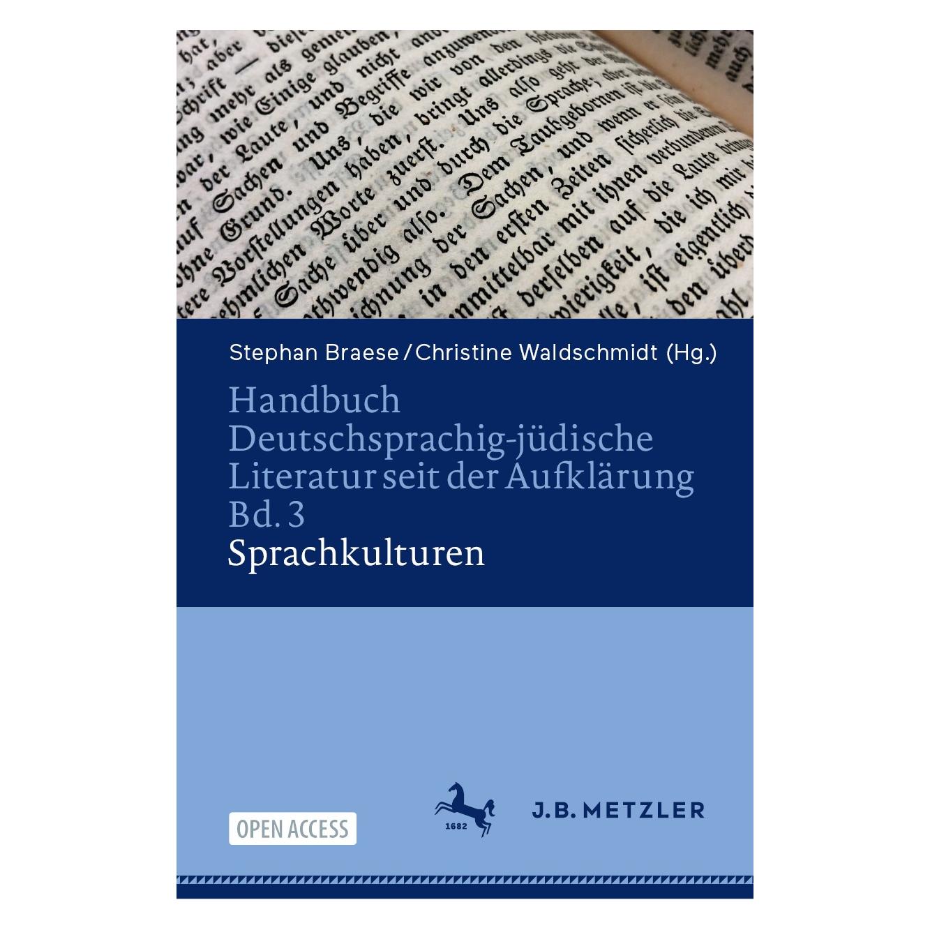 Springer Handbuch Deutschsprachig-jüdische Literatur seit der Aufklärung Bd. 3: Sprachkulturen (Deutsch, Hardcover, Christine Waldschmidt, Stephan Braese) (9783662675625)