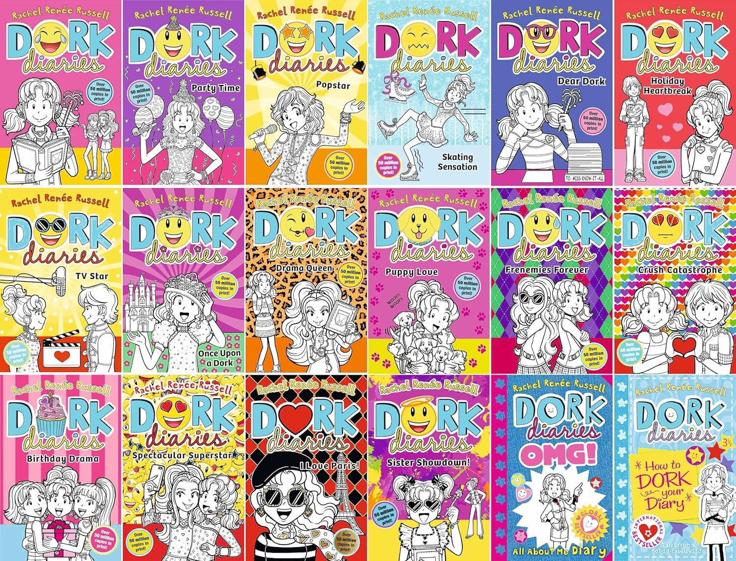 Simon and Schuster Ltd Dork Diaries Collection 18 Books Set by Rachel Renée Russell