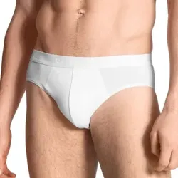 Calida 3P Natural Benefit Brief Weiß Baumwolle Small Herren