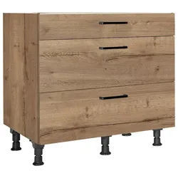 Schubkastenunterschrank Structura Eiche dunkel