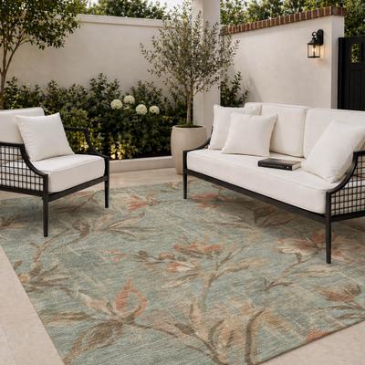 Addison Rugs Machine Washable Indoor/ Outdoor Floral Huron Chantille Rug
