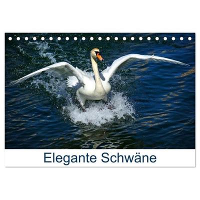 Elegante Schwäne (Tischkalender 2027 DIN A5 quer), CALVENDO Monatskalender