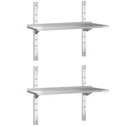 Wandregal aus Edelstahl 1000 x 300 mm PREMIUM - 2er-Set GOLDINOX