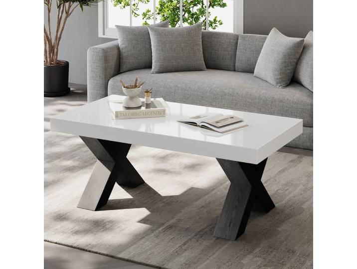 Table - 100x50 - basse rectangulaire table d'appoint mode intérieur moderne confort optimal - Blanc - Pour Salon