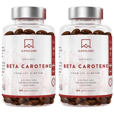 Aavalabs Beta Carotin Vitamin A vegan Weichkapseln 2x 2x180 St