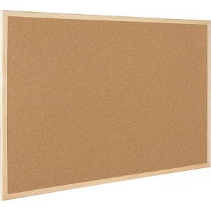 Bi-Office Pinnwand MC060012010, braun, aus Kork, mit Holzrahmen, 80 x 60 cm