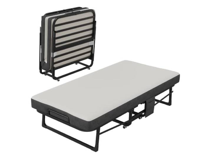 Klappbett mit 13 cm dicker Memoryschaum-Matratze und Rollen, 190 x 96 x 32 Super starker Metallrahmen, faltbares Gästebett, platzsparendes tragbares Bett, 204 kg Kapazität, für Zuhause und Büro