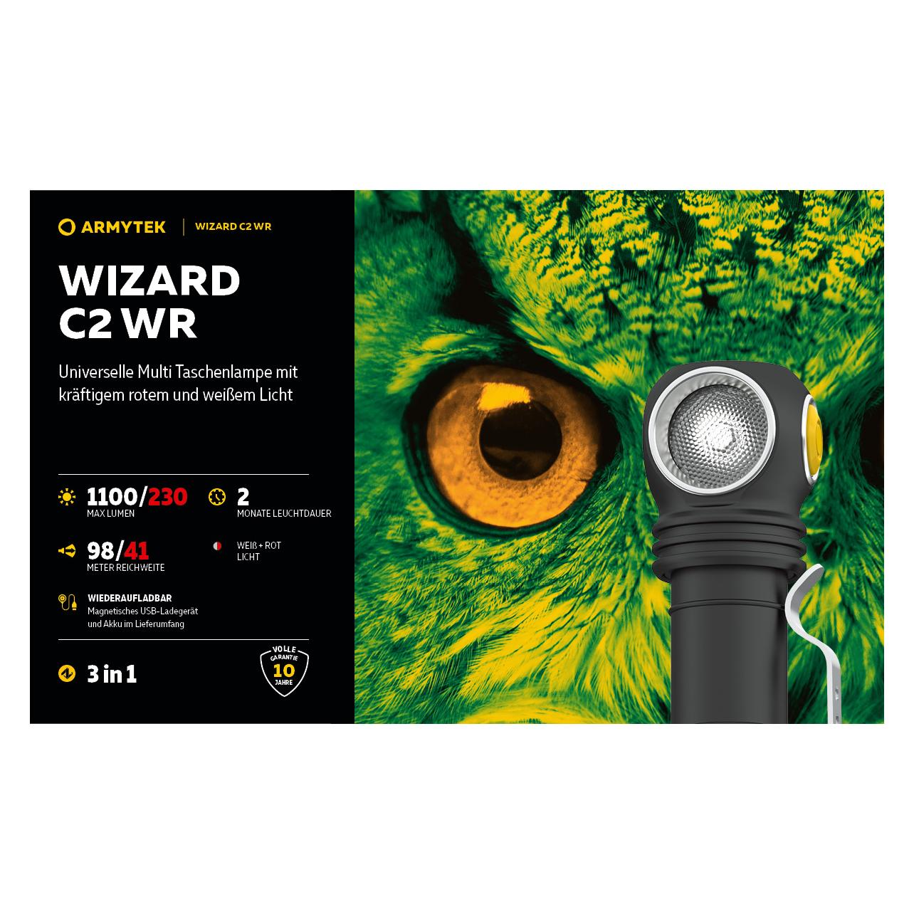 ArmyTek Wizard C2 WR (1100 lm) (F06901PC)