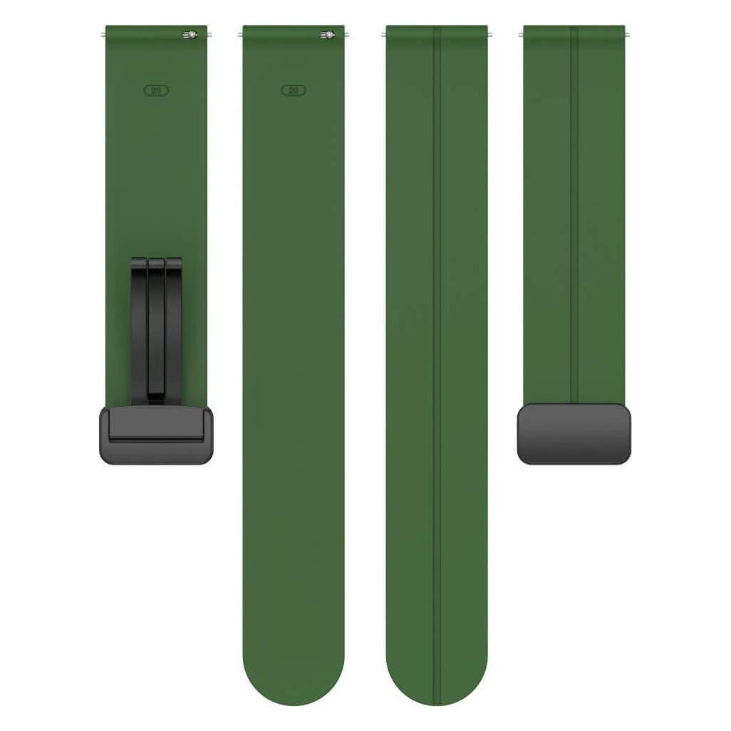 Cover-Discount Silikon Ersatzarmband 20mm armygrün (20 mm, Silikon) (680604694F)