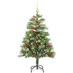 vidaXL, Weihnachtsbaum, Luisa (mit LEDs und goldenen Kugeln) (150 cm)