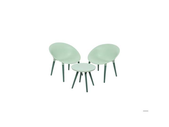Salon de jardin en plastique Marbella vert - Jardideco