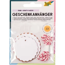 folia Geschenkanhänger weiß