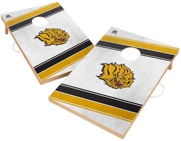 Skip's Garage Arkansas Pine Bluff Golden Lions Regulation 2x4 Cornhole Set