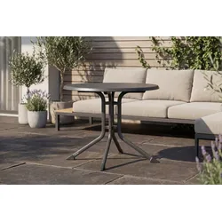 KETTLER BOULEVARD Klapptisch, anthrazit, Aluminium/KETTALUX, Ø 70 cm, schmutzabweisend, klappbar, rund