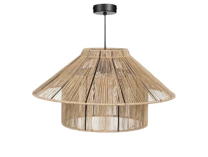 Mica Decorations Lampe suspendue Elsa - H28 x Ø50 cm - Jute - Marron clair