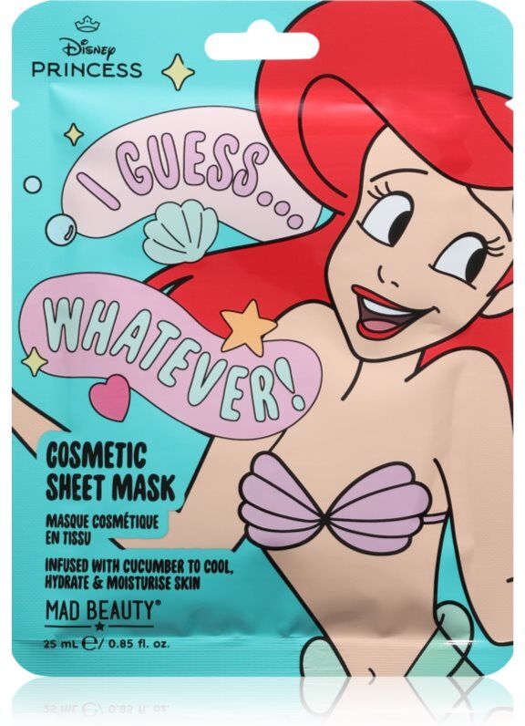 Mad Beauty Disney Princess Ariel moisturising face sheet mask 25 ml