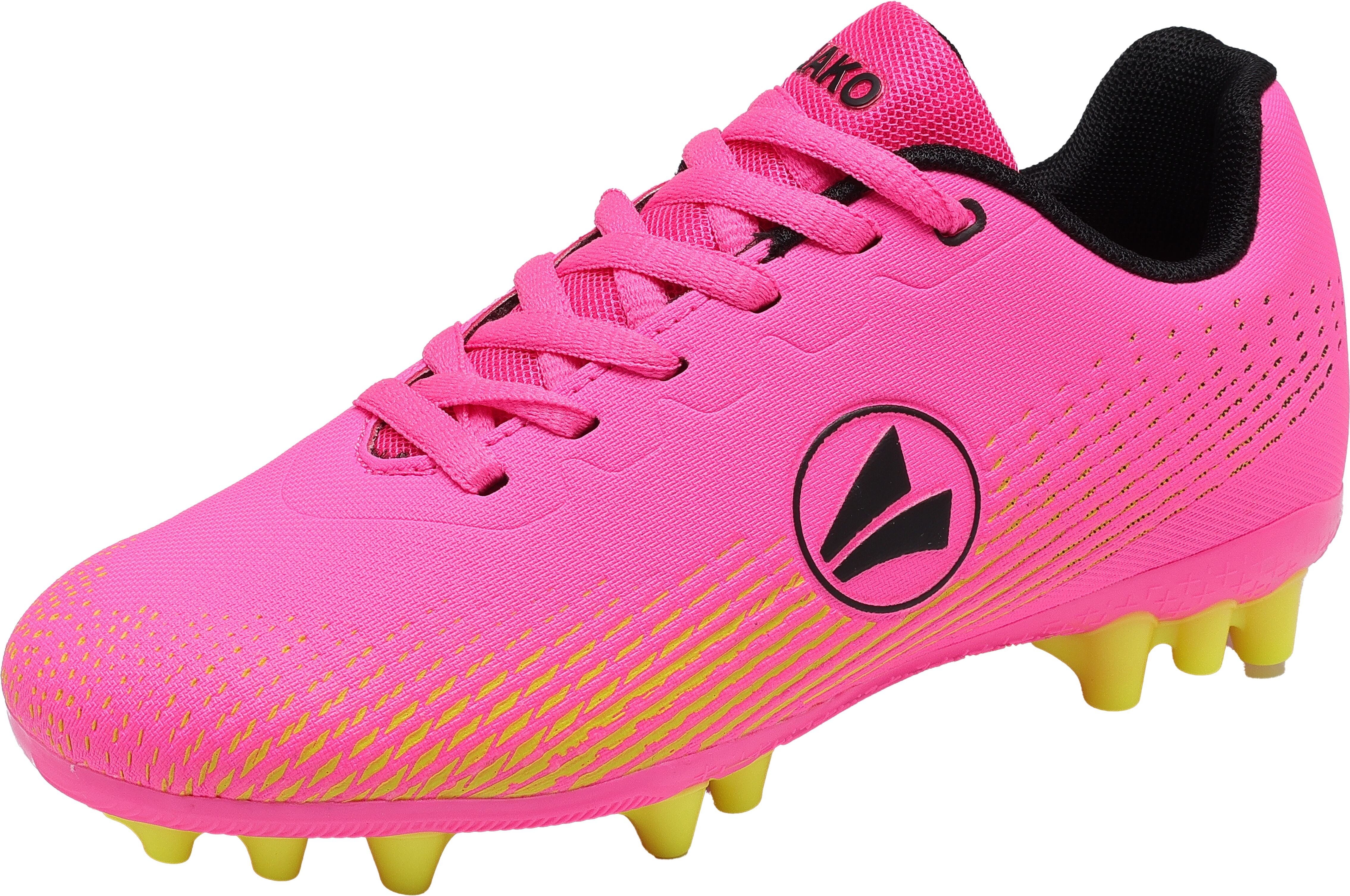 Fussballschuh JAKO "J-SFG Skill", Mädchen, Gr. 36, schnell trocknend, rosa (neon pink, sulphur spring), Synthetik, Schuhe Fussballschuh, für Rasen neon pink, sulphur spring 36, schnell trocknend