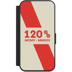 Nivocase Klapphülle für Apple iPhone 15 Pro Handyhülle aus Kunst Leder NIVOflip schwarz 1. FSV Mainz 05 (Apple iPhone 15 Pro), Smartphone Hülle, Schwarz