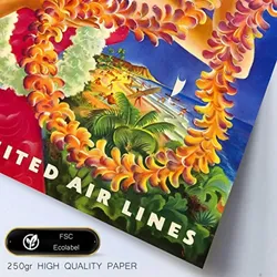 POSTER Von Den Usa Bis Hawaii A3 Rahmen Aus Hellem Holz