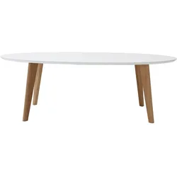 Design-Couchtisch Oval Weiß L120 cm EKKA